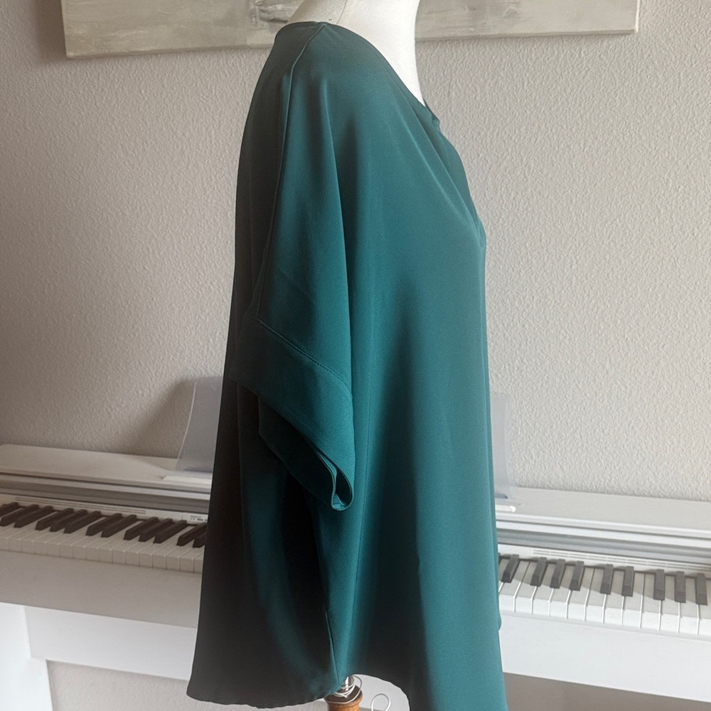 Zenana Teal Green Women's Blouse Sz 1X - Picture 7 of 11